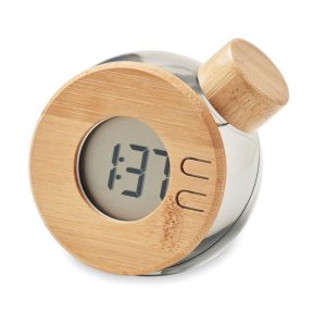 Water powered bamboo LCD clock DROPPY LUX MO6865-27