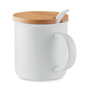 Porcelain mug with spoon KENYA MO9708-06