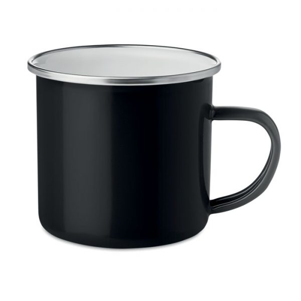 Metal mug with enamel layer PLATEADO MO9756-03