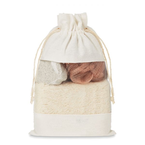 Bath set in cotton pouch CUIDA SET MO9872-13