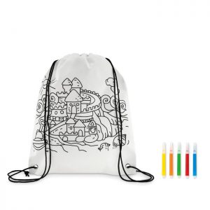 Non woven kids bag with pens CARRYDRAW MO9887-06