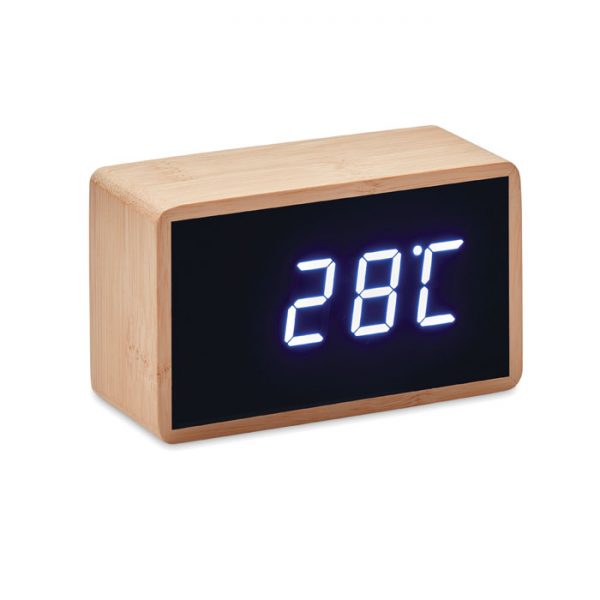 LED alarm clock bamboo casing MIRI CLOCK MO9921-40