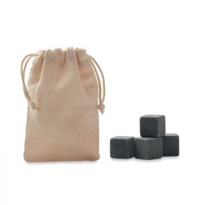 4 stone ice cubes in  pouch ROCKS MO9943-13