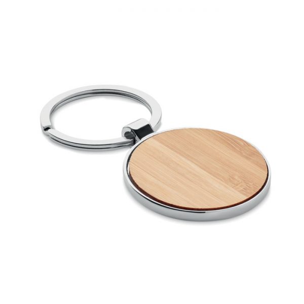 Round key ring metal bamboo BALLARAT MO9948-40