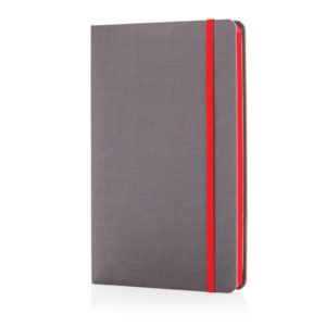 Deluxe fabric notebook with coloured side P773.284